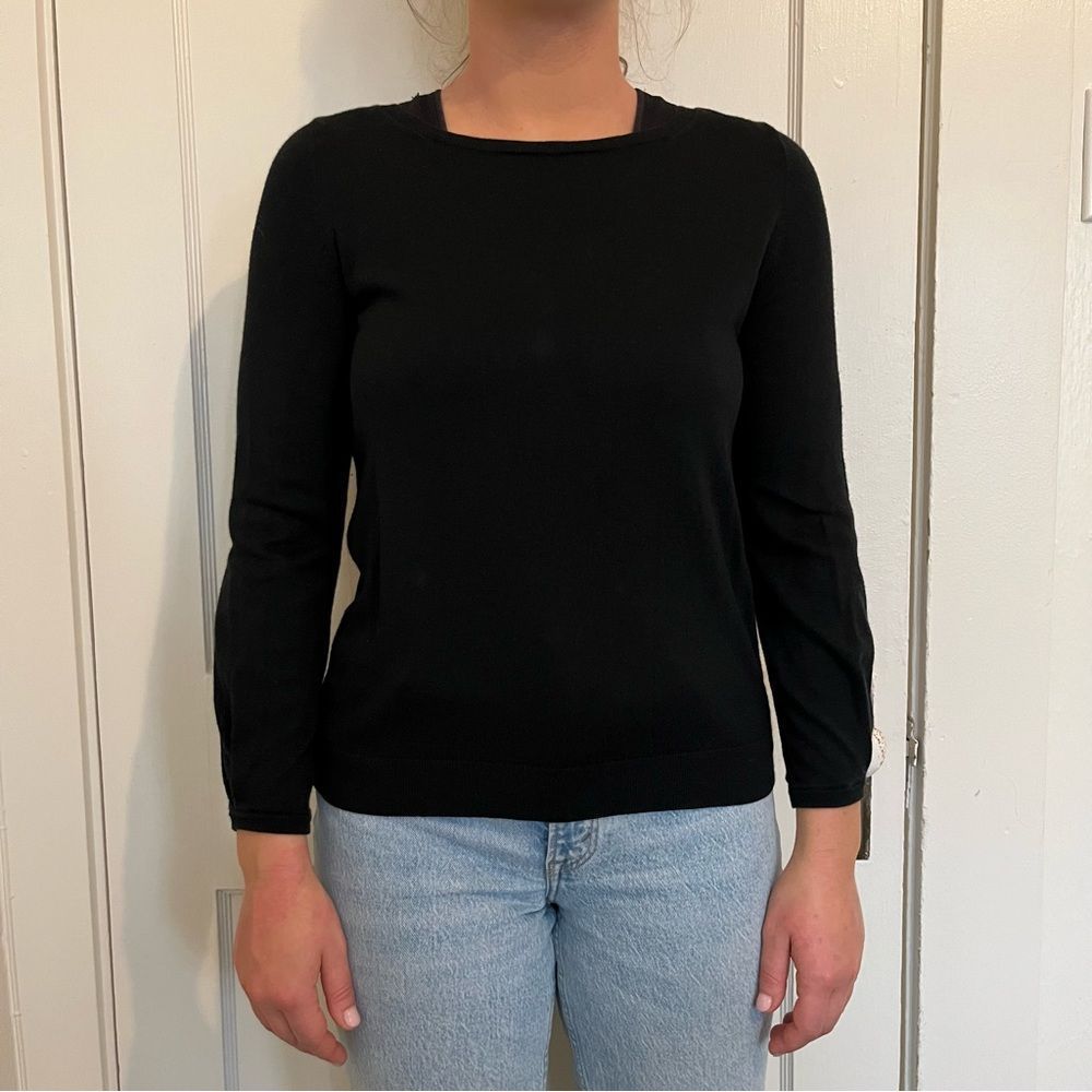 Black Banana Republic Silk Cashmere Sweater